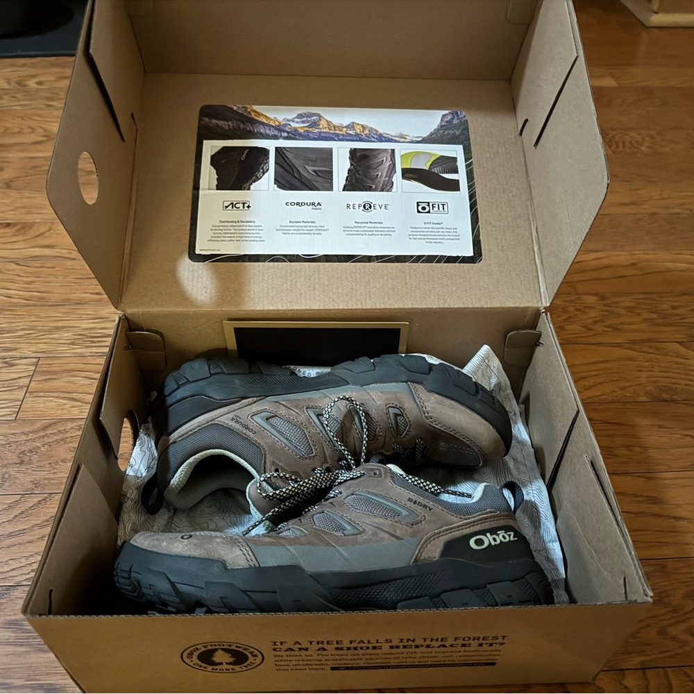 Oboz Sawtooth X Low B-Dry Waterproof Hiking Boots Size 8W (38.5W)